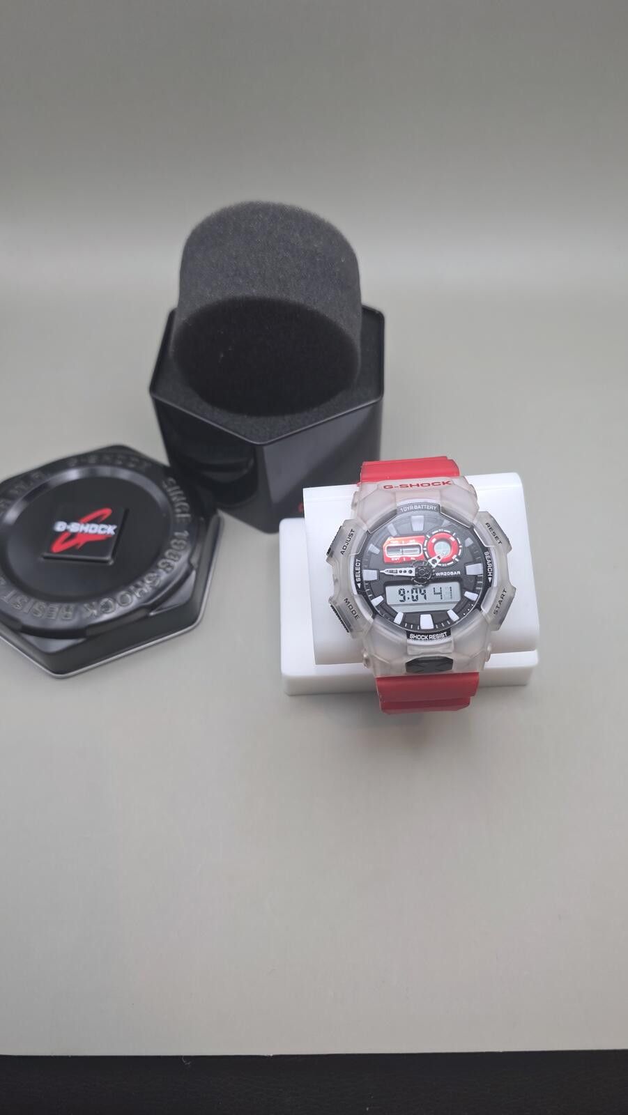 Casio G-Shock Digital Analog Red Resin Strap/ Model Ga-110ls
